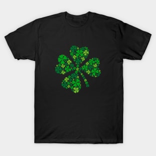 lucky four-leaf clover, green shamrock T-Shirt